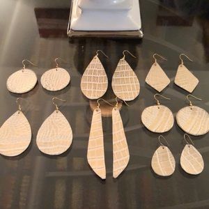 Handmade Faux Leather Earrings